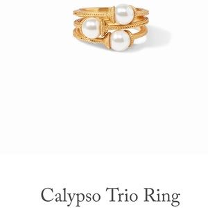 Julie Vos trio rings gold with pearls